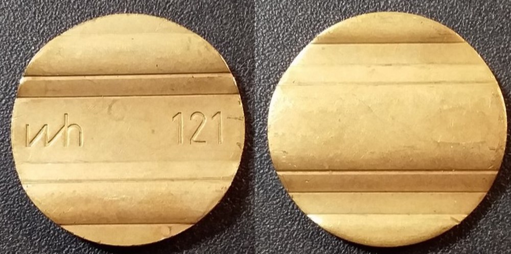 b- Jeton - jeton de laverie wh 121 monnaies paranumismatique jetons poids b jeton jeton de laverie wh 121