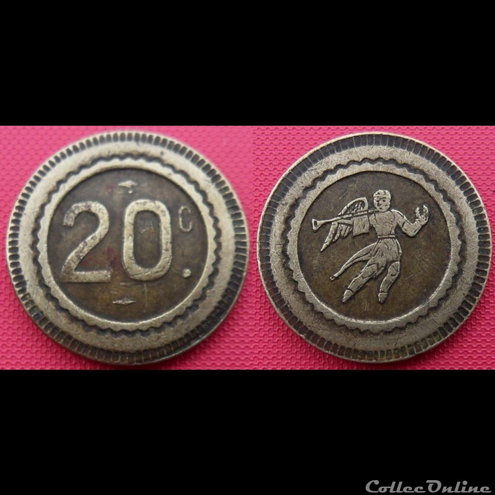 monnaie mereaux f jeton a consommer 20 c