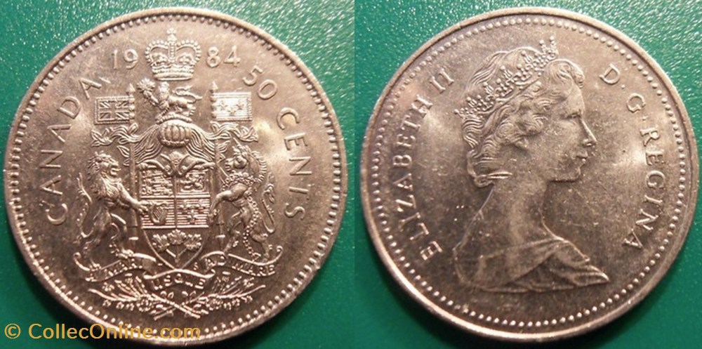 monnaie monde canadum 50 cents 1984