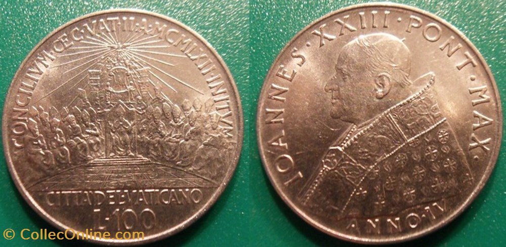 100 Lires 1962 Jean XXIII monnaie monde vatican 100 lires 1962 jean xxiii