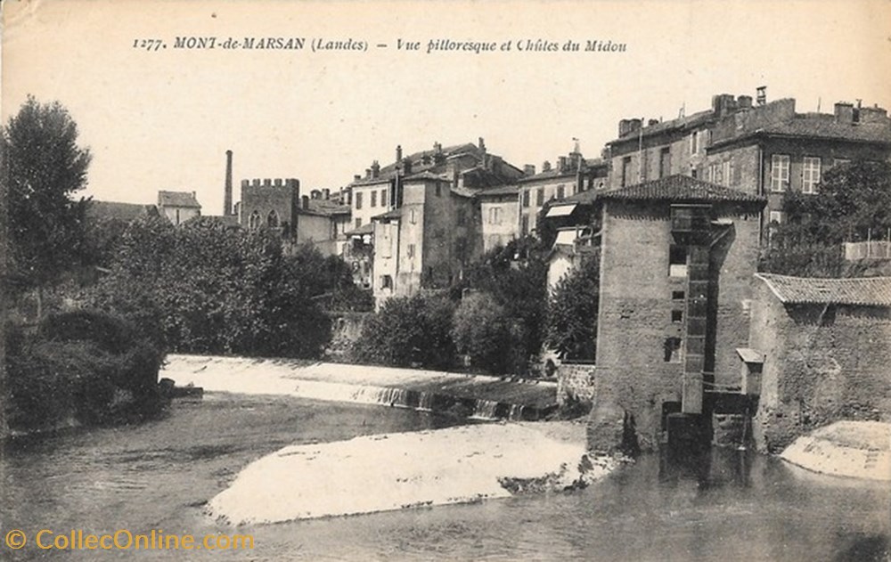 divers carte postale 40 mont de marsan