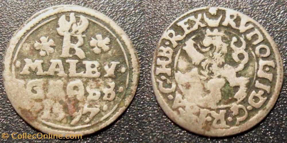 Bohème Royaume Maley Groschen 1597 Rodolphe II monnaies boheme royaume maley groschen 1597 rodolphe ii