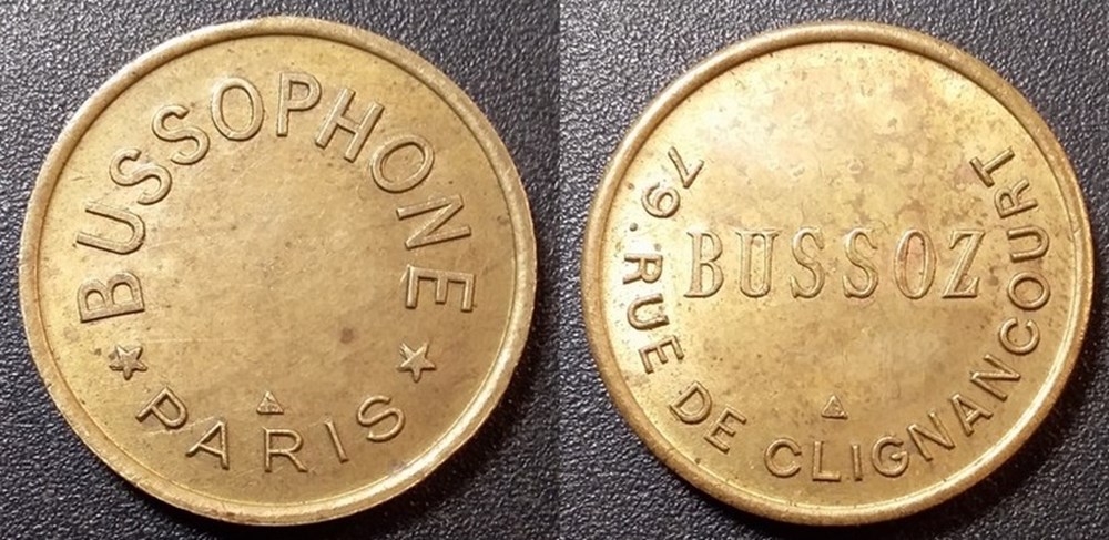 fb- Bussoz - Jeton Bussophone Paris monnaies paranumismatique jetons poids fb bussoz jeton bussophone paris