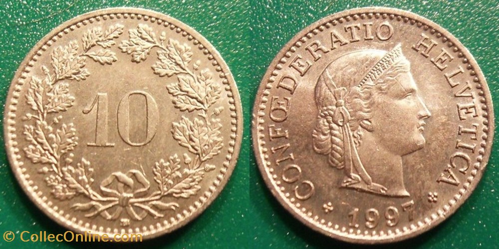 10 Centimes 1997 monnaie monde suisse 10 centimes 1997