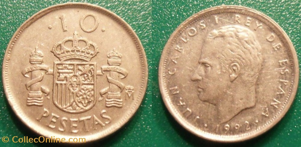 10 Pesetas 1992 monnaie monde espagne 10 pesetas 1992