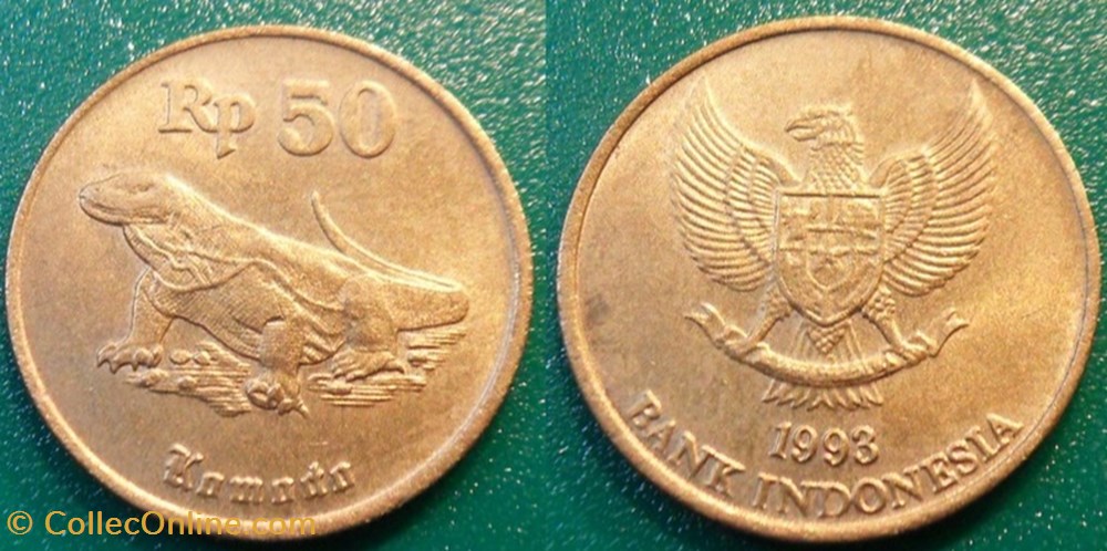 monnaie monde indonesie 50 rupiah 1993