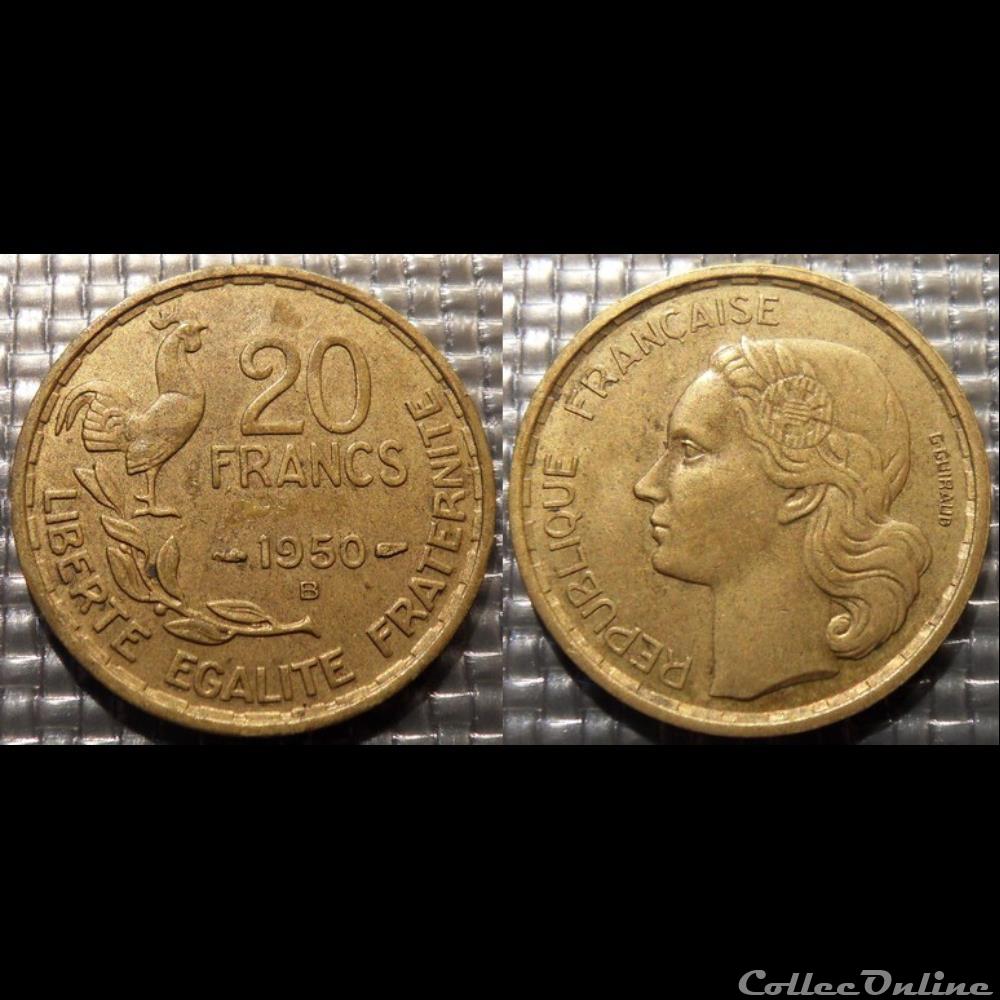 Mc 20 francs G. GUIRAUD 1950 B 23.5mm 4g monnaie france moderne mc 20 francs g guiraud 1950 b 23 5mm 4g
