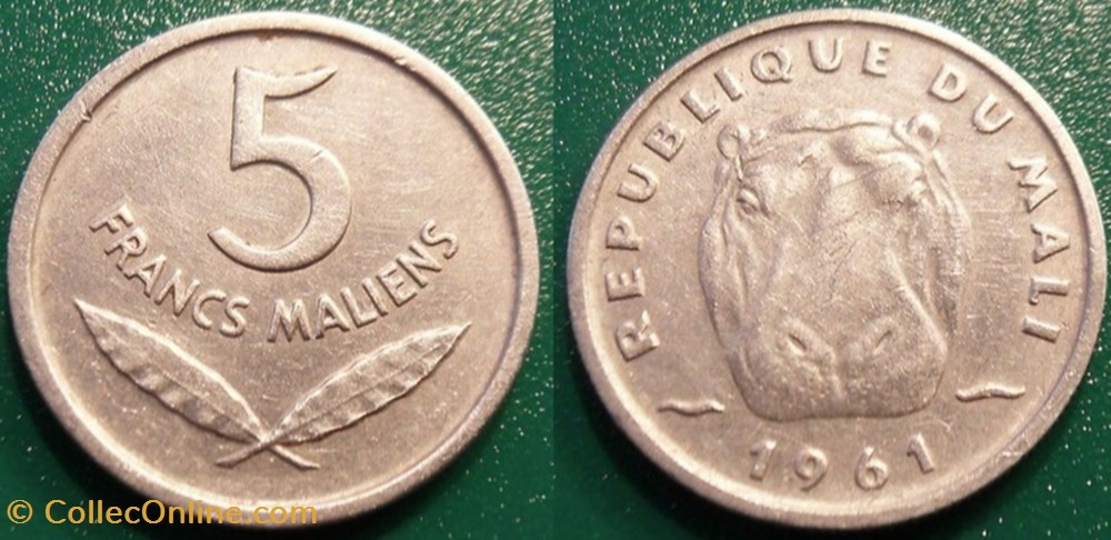 5 Francs 1961 monnaie monde mali 5 francs 1961