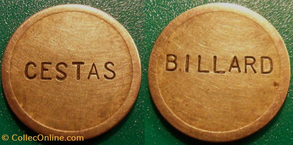 bg- Jeton Cestas Billard monnaies paranumismatique jetons poids bg jeton cestas billard