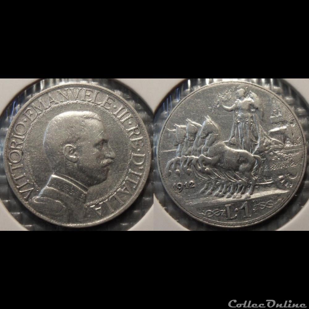 monnaie france moderne italie 1 lira 1912r