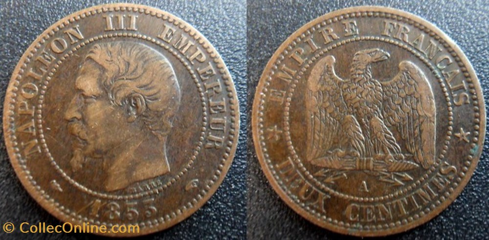 N-Napoleon III Empereur Deux centimes non lauré 1853 A Paris monnaies monde france n napoleon iii empereur deux centimes non laure 1853 a paris
