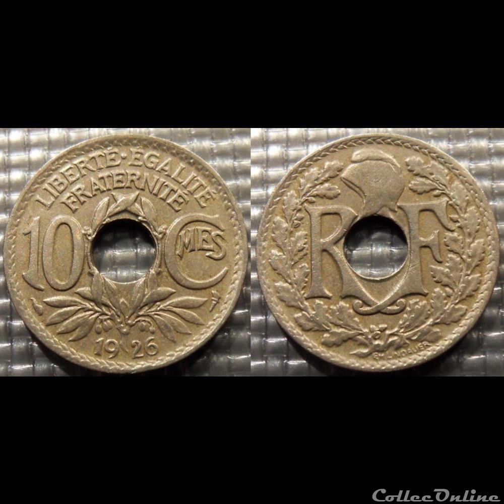 Dc 10 centimes EM Lindauer 1926 21mm 4g monnaie france moderne dc 10 centimes em lindauer 1926 21mm 4g