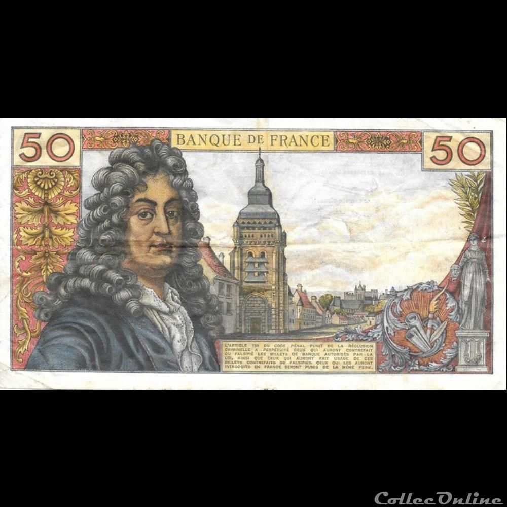billet france banque de xxe 50 francs racine