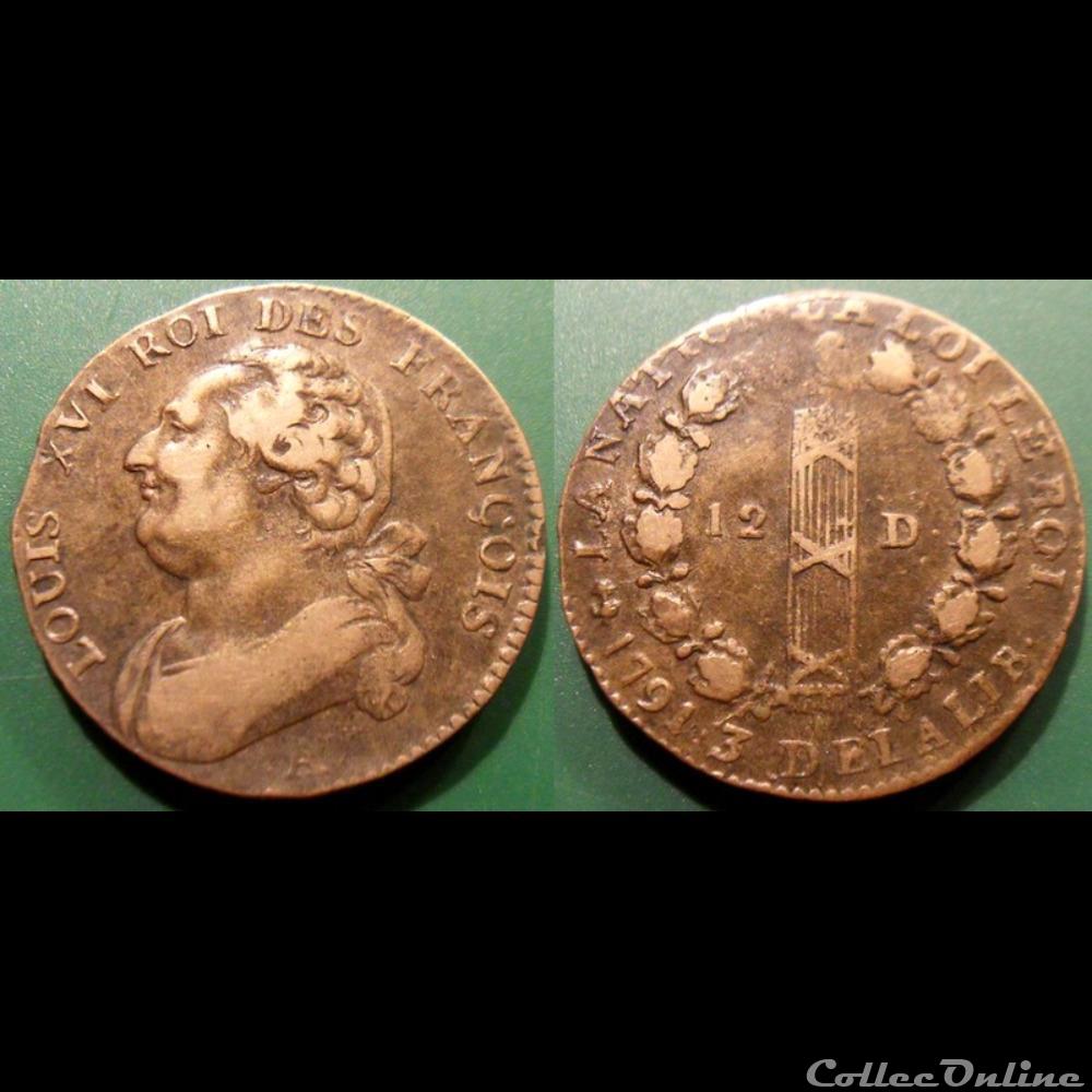 monnaie france moderne a constitution 12 deniers 1791 paris
