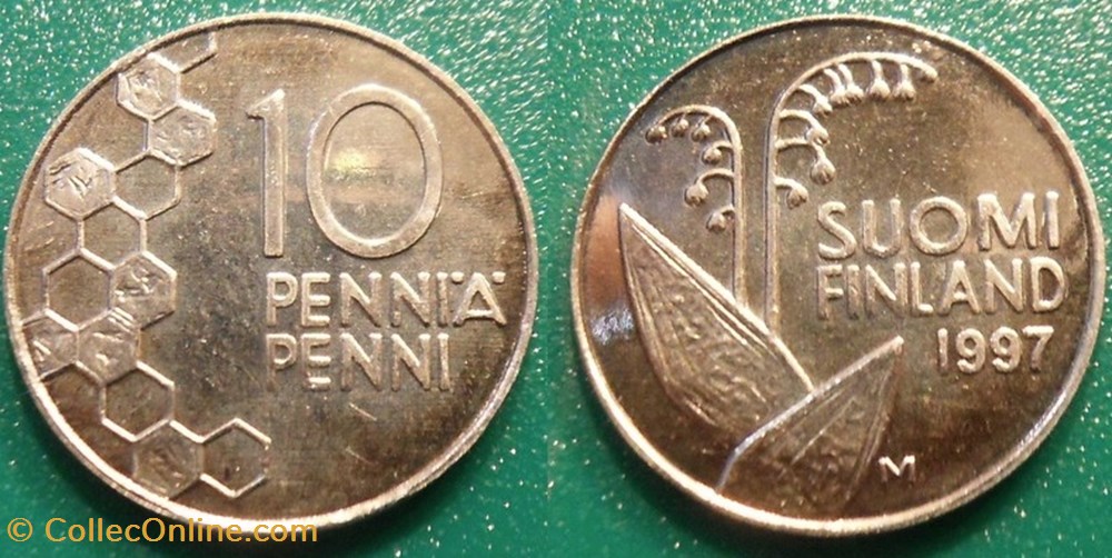 10 Penniä 1997 monnaie monde finlande 10 pennia 1997
