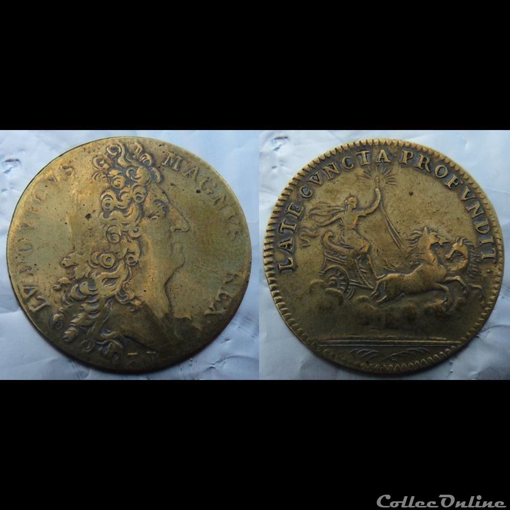 m- Jeton Roy Louis XIV monnaie mereaux m jeton roy louis xiv