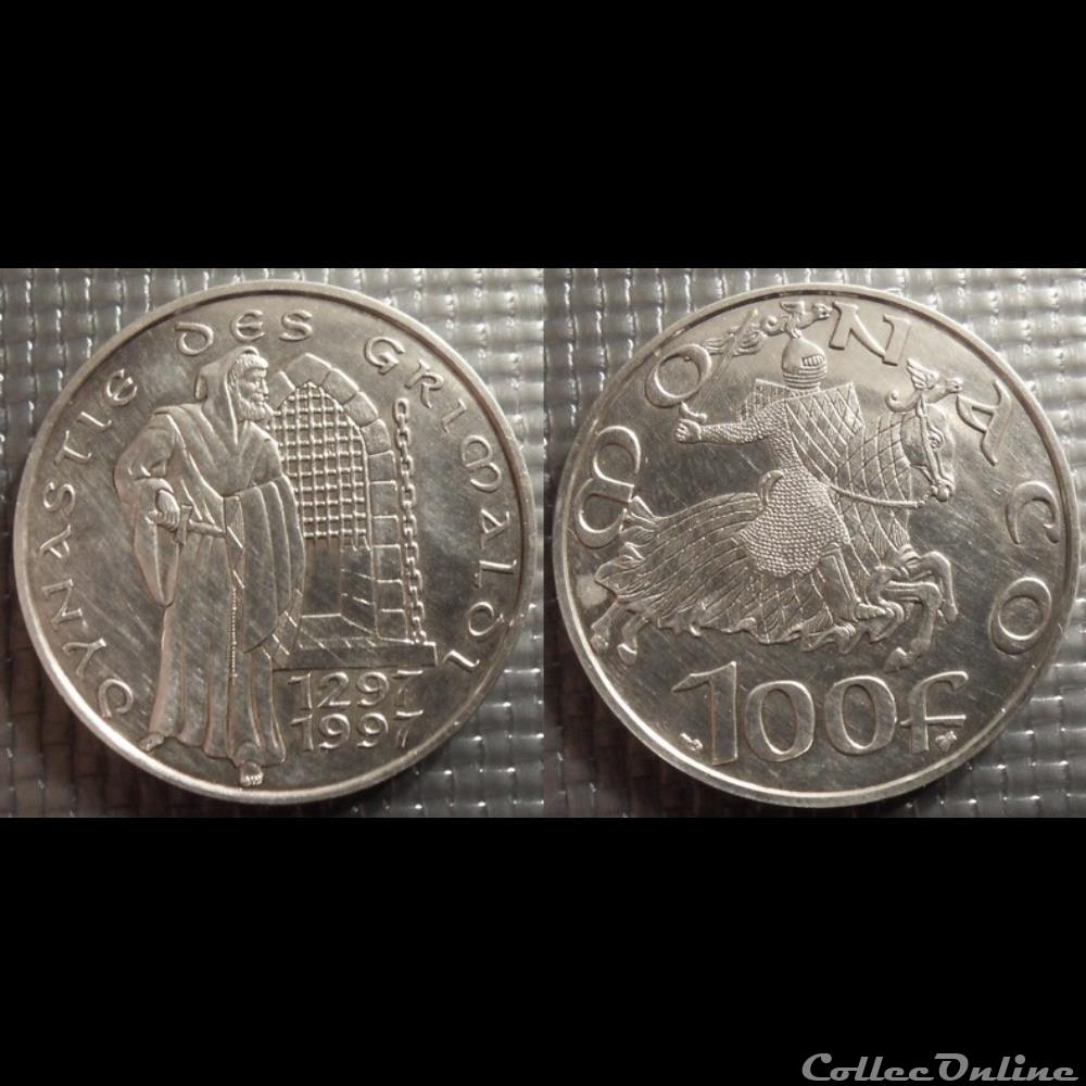 monnaie jeton mereaux romaine monaco 100 francs 1997 malizia