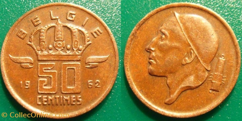 50 Centimes 1952 Belgie monnaie monde belgique 50 centimes 1952 belgie