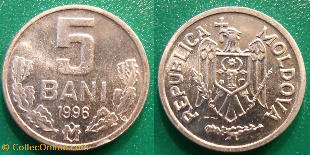 monnaie monde moldavie 5 ban 1996