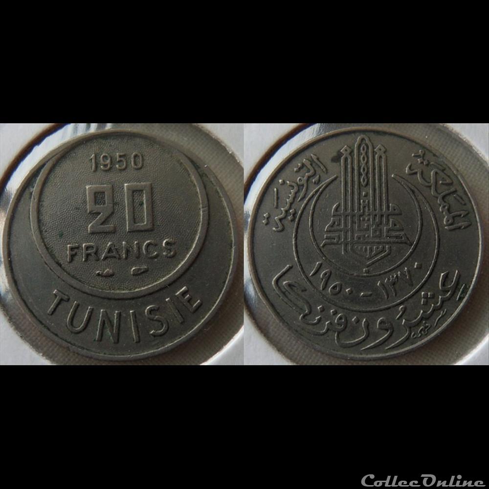 Tunisie 20 Francs 1950 monnaie france colony tunisie 20 francs 1950
