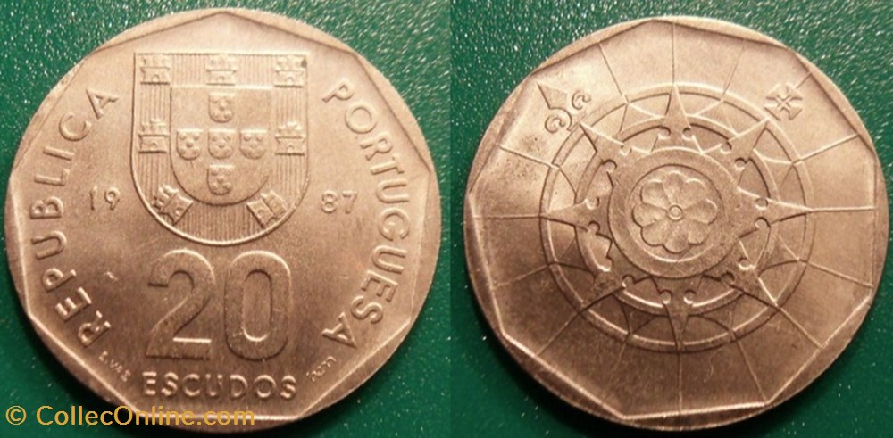 20 Escudos 1987 monnaie monde portugal 20 escudos 1987