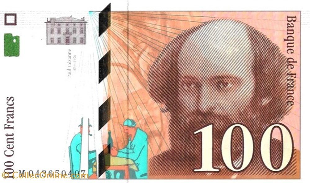 billets europe france 100 francs cesanne