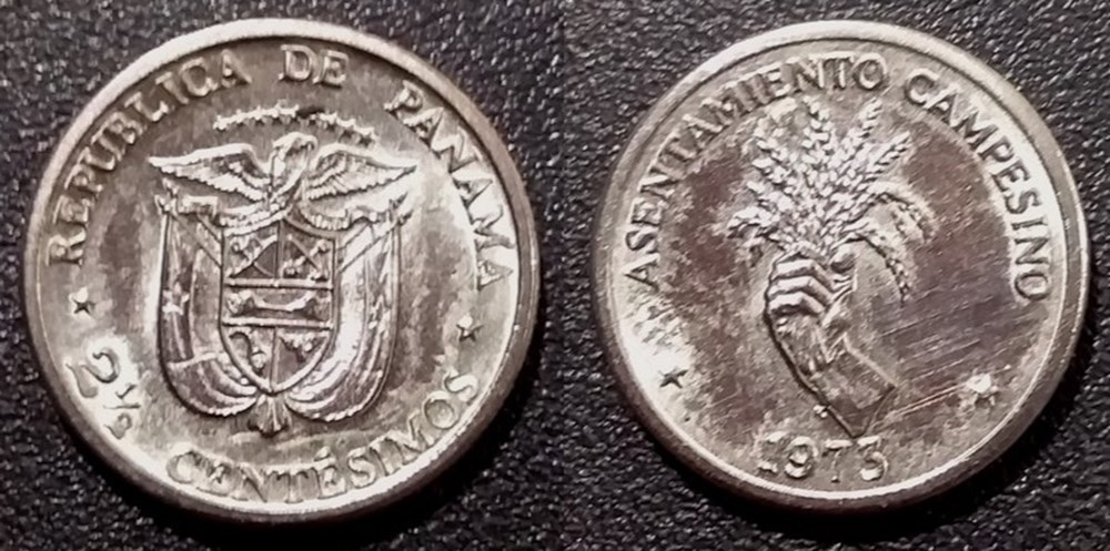 2 1/2 Centésimos 1973 monnaies monde panama 2 1 2 centesimos 1973