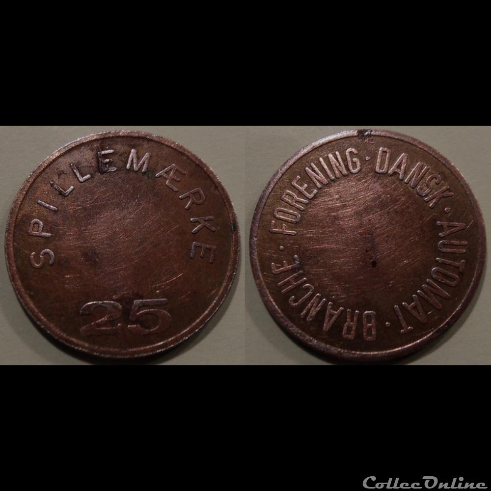 monnaie jeton mereaux e j etr danemark spillemaerke