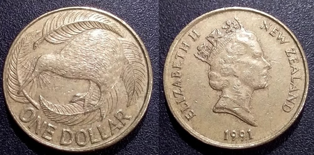 1 Dollar 1991 monnaies monde nouvelle zelande 1 dollar 1991