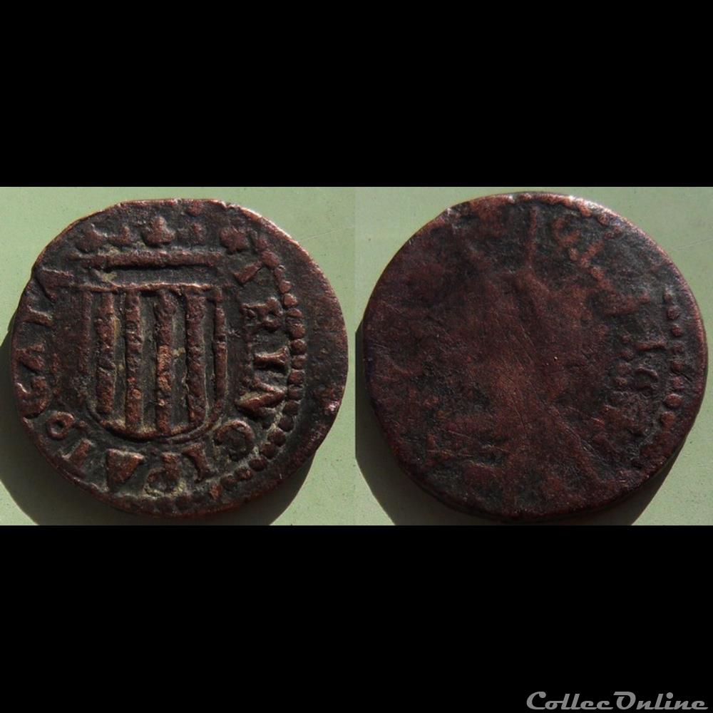 Espagne Catalonia 3 levée catalonya 1641 monnaie monde espagne catalonia 3 levee catalonya 1641