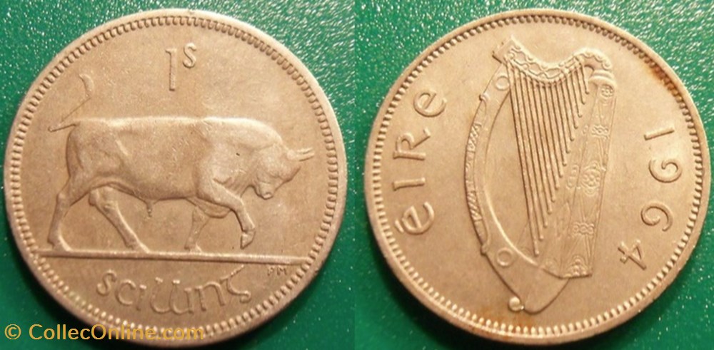 1 Scilling 1964 monnaie monde irlande 1 scilling 1964