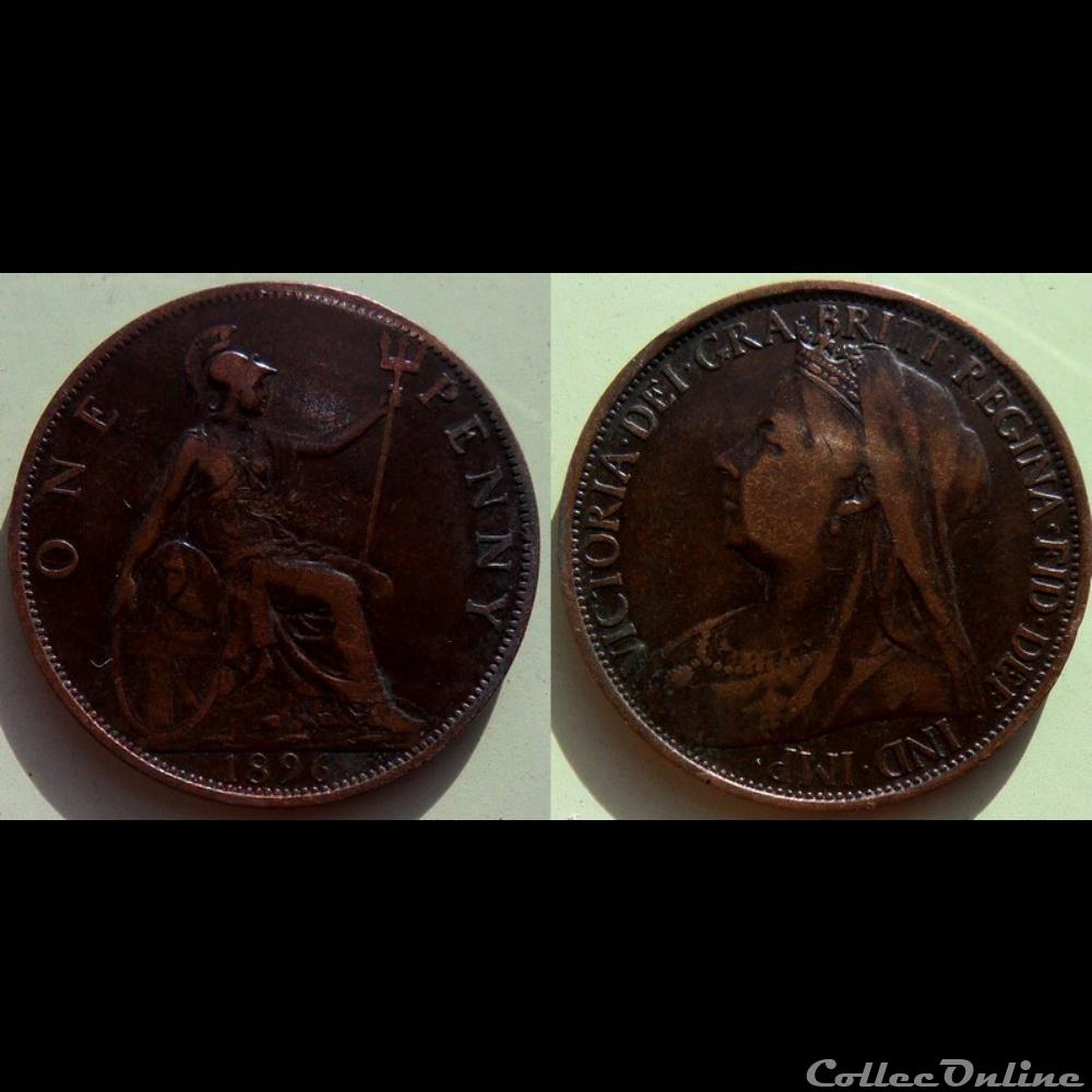 Grande Bretagne One Penny 1896 monnaie monde moderne grande bretagne one penny 1896