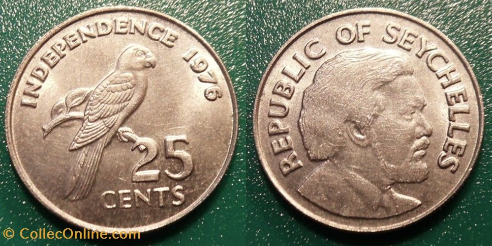 25 Cents 1976 monnaie monde seychelle 25 cents 1976