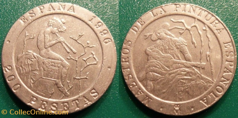 200 Pesetas 1996 Fortuny et Balleau Maîtres de la peinture espagnole monnaie monde espagne 200 pesetas 1996 fortuny et balleau maitres de la peinture espagnole