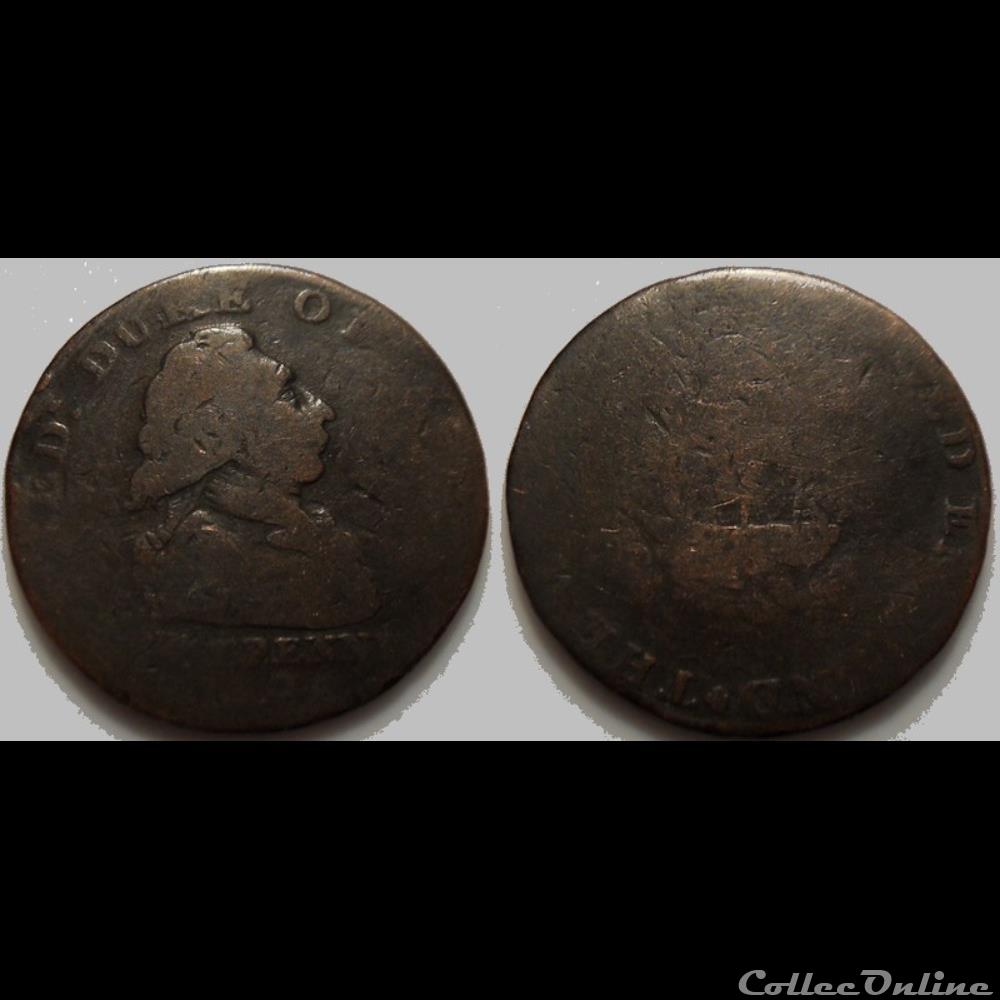 Grande Bretagne Jeton Half Penny (1795) Duc de York monnaie monde romaine grande bretagne jeton half penny 1795 duc de york