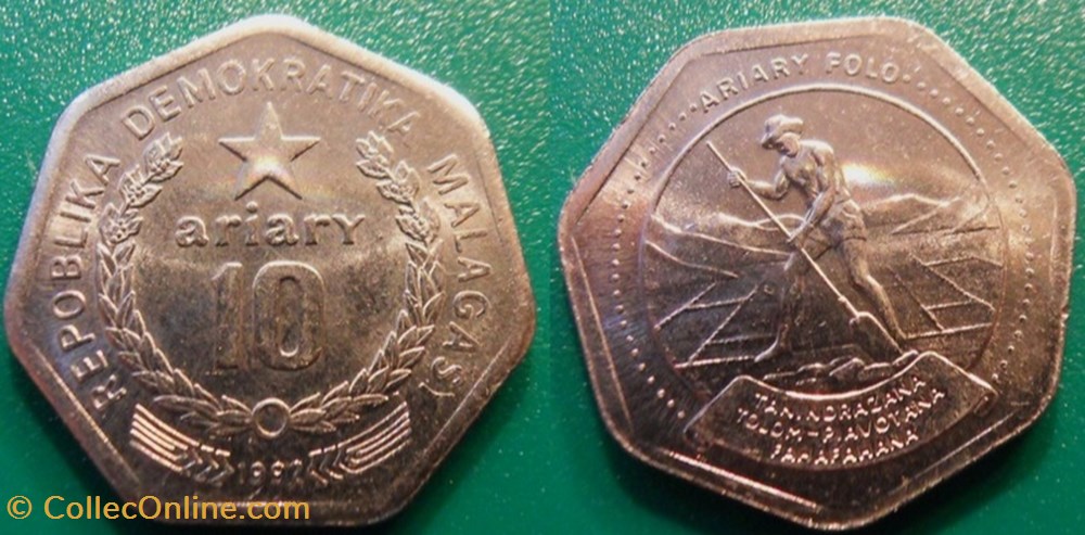 10 Ariary 1992 monnaie monde madagascar 10 ariary 1992