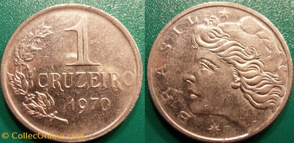 1 Cruzeiro 1970 monnaie monde bresil 1 cruzeiro 1970