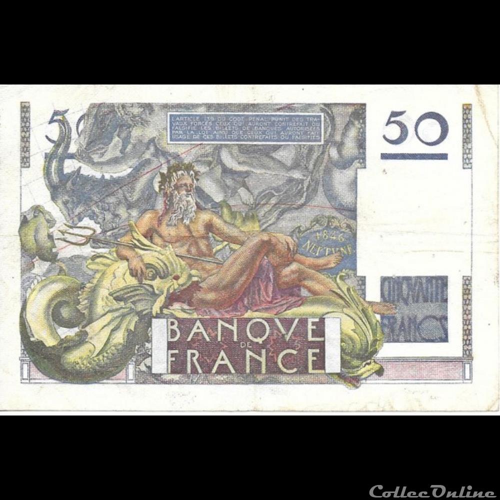 billet france banque de xxe 50 francs le verrier