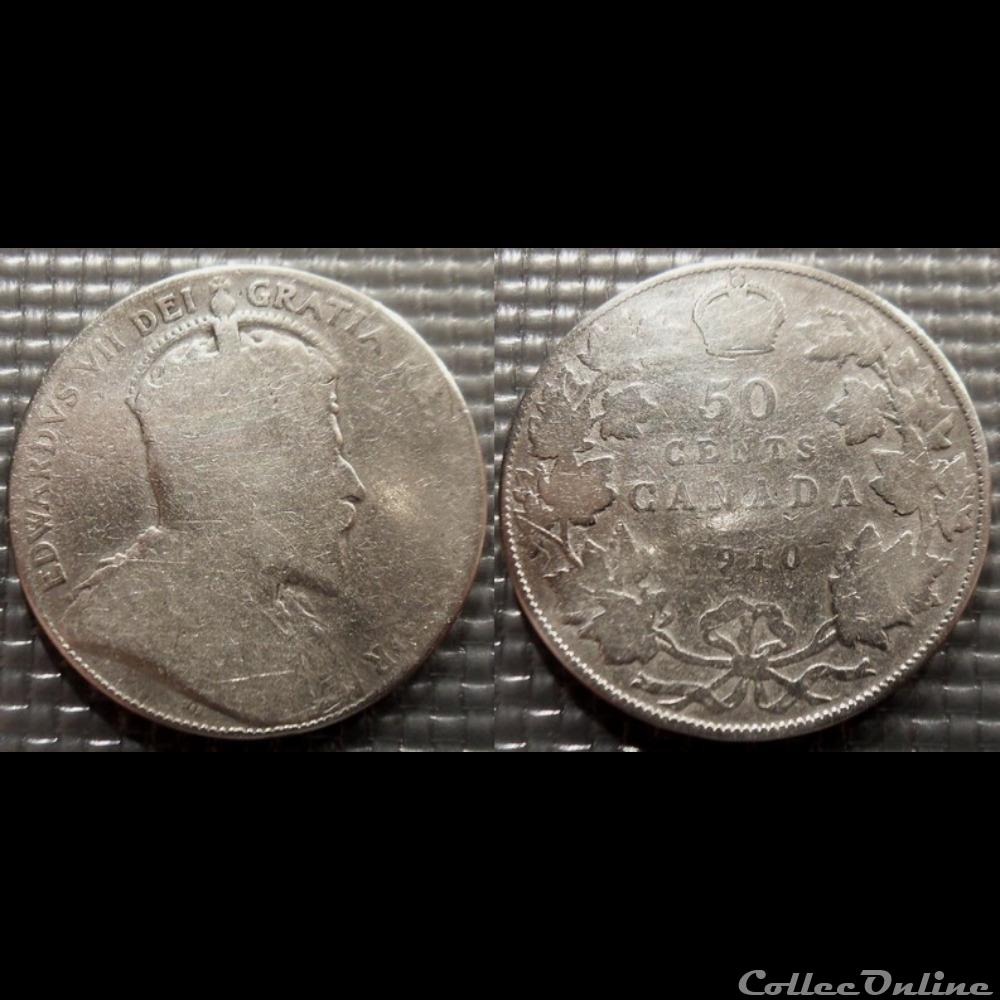 monnaie monde moderne canada 50 cents 1910