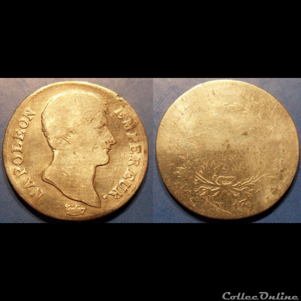 D-Napoléon I 1 Franc An 13 A Premier Empire Empereur, têtre nue monnaie france moderne d napoleon i 1 franc an 13 a premier empire empereur tetre nue