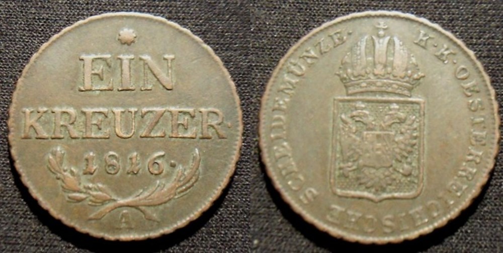 Allemagne 1 Kreuzer 1816 monnaies monde allemagne 1 kreuzer 1816