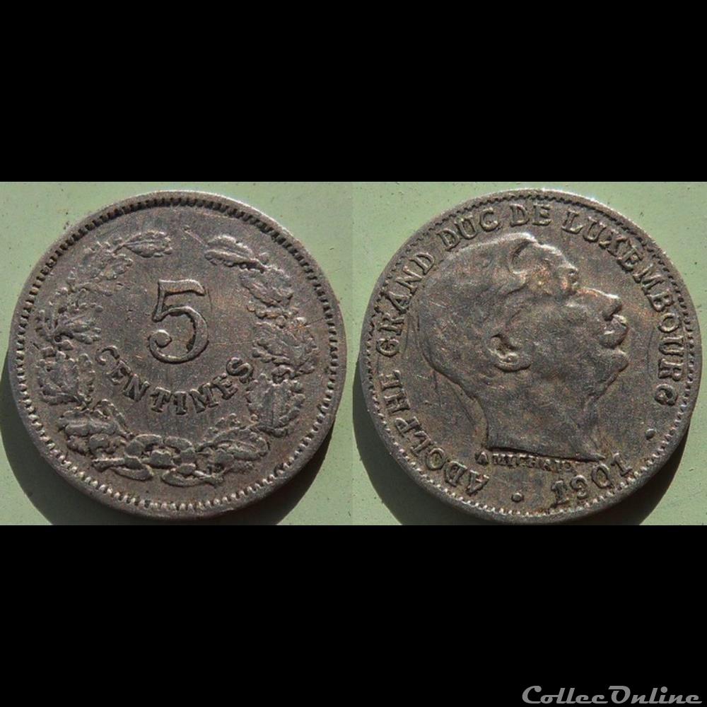 Luxembourg 5 centimes 1901 monnaie monde luxembourg 5 centimes 1901