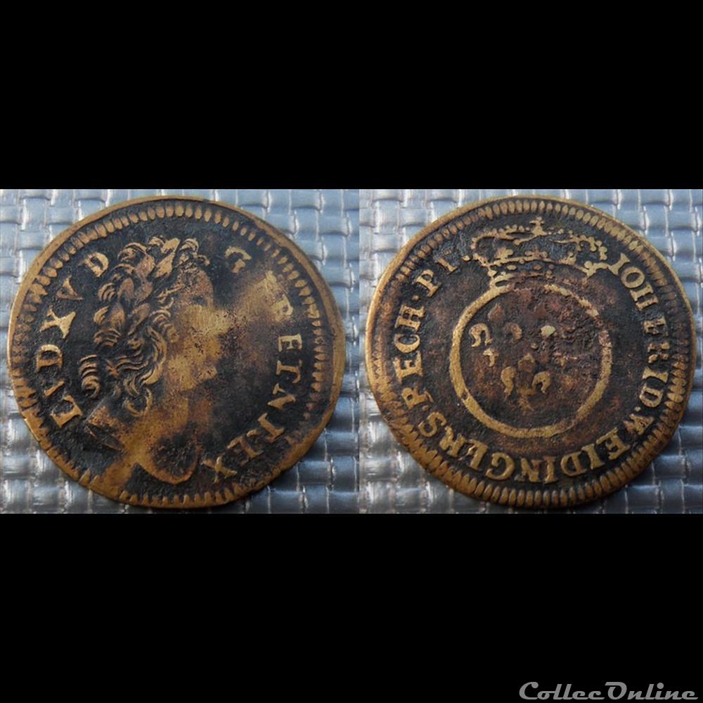 m- Jeton Roy Louis XV monnaie mereaux m jeton roy louis xv