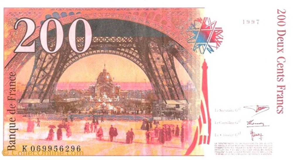 200 Francs Eiffel billets europe france 200 francs eiffel