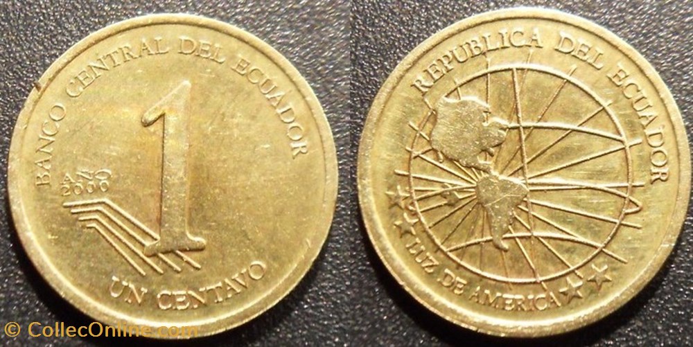 1 Centavo 2000 monnaies monde equateur 1 centavo 2000