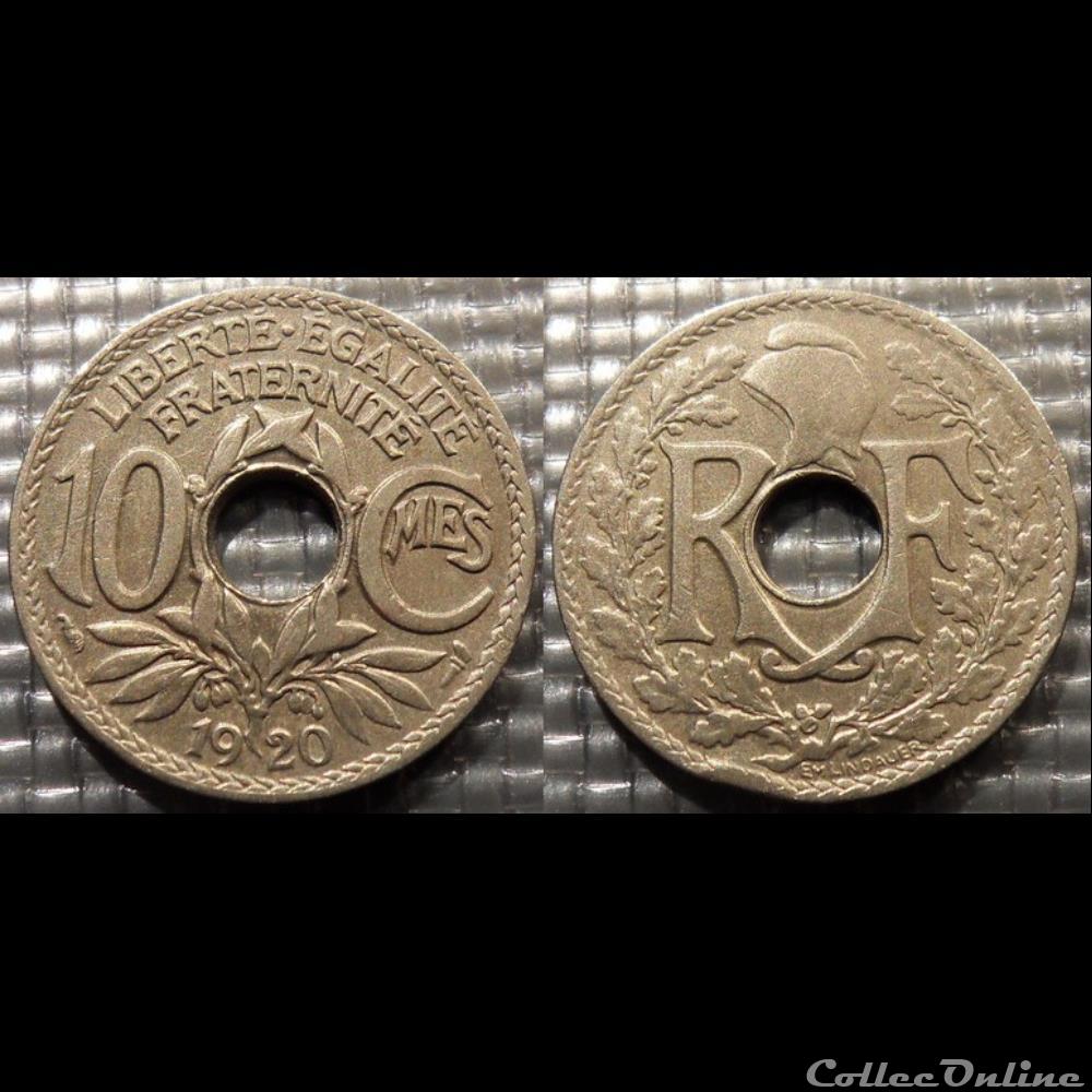 Dc 10 centimes EM Lindauer 1920 21mm 4g monnaie france moderne dc 10 centimes em lindauer 1920 21mm 4g