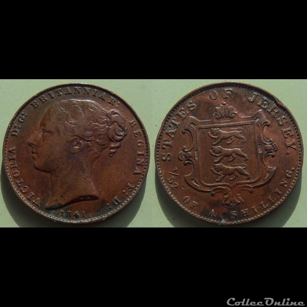 Jersey 1/52 Shilling 1841 monnaie monde jersey 1 52 shilling 1841