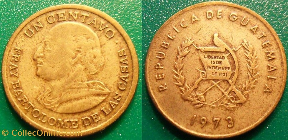 1 Centavo 1973 monnaie monde guatemala 1 centavo 1973