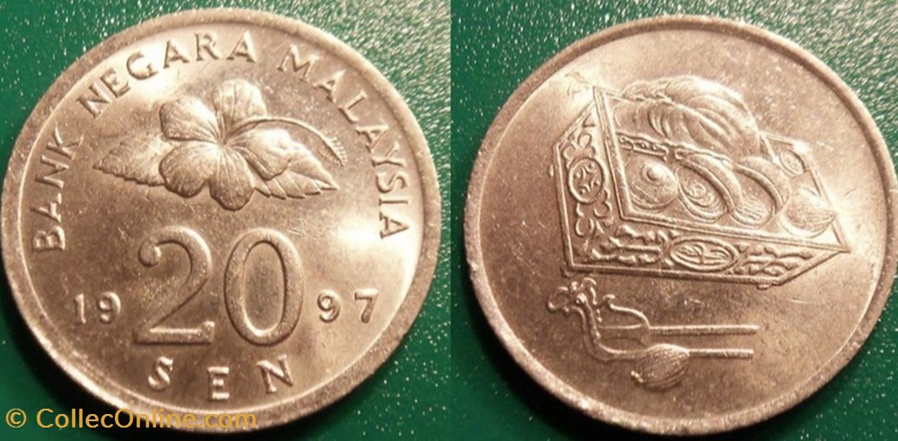 20 Sen 1997 monnaie monde malaisie 20 sen 1997
