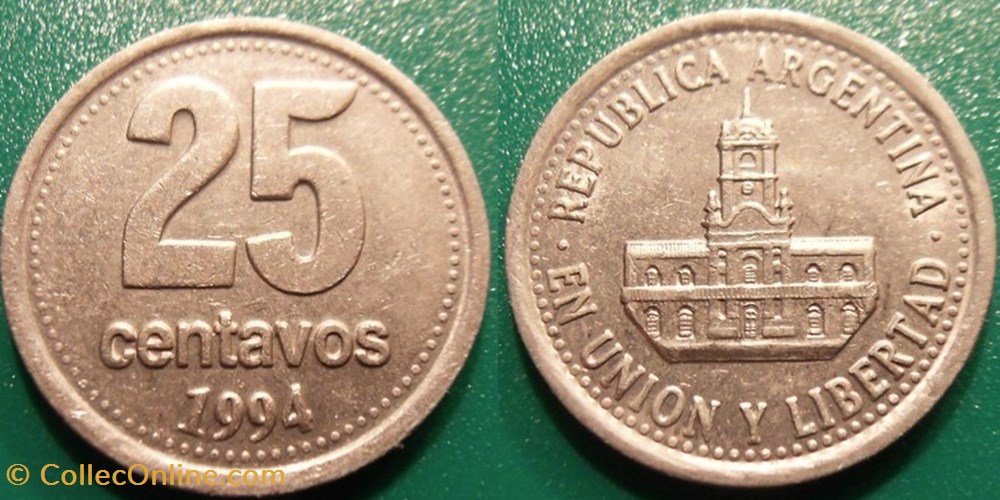 25 Centavos 1994 monnaie monde argentine 25 centavos 1994